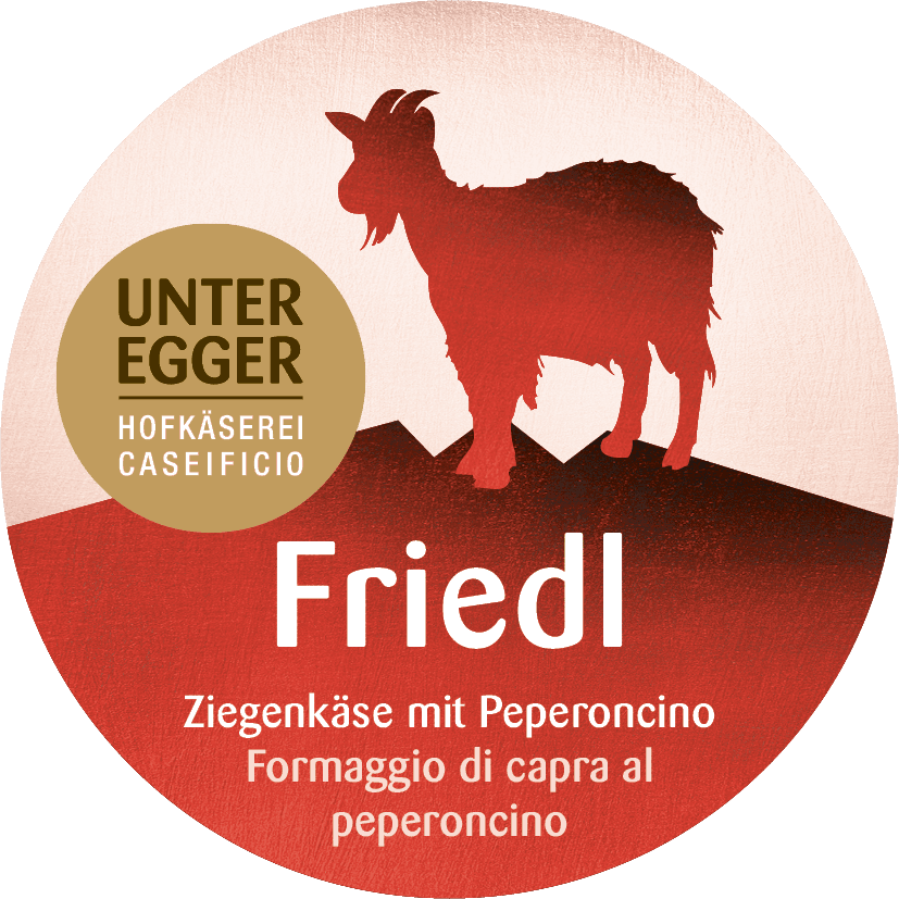 FRIDL, Schnittkäse aus 100% Ziegenrohmilch mit Peperoncino, ca. 300g