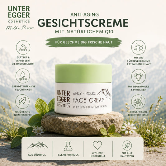 Anti-Aging Gesichtscreme mit natürlichem Q10 für geschmeidig frische Haut, 50 ml