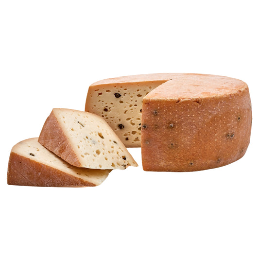 PFEFFERKÄSE, Schnittkäse aus 100% Ziegenrohmilch mit grünem Pfeffer, ca. 300g