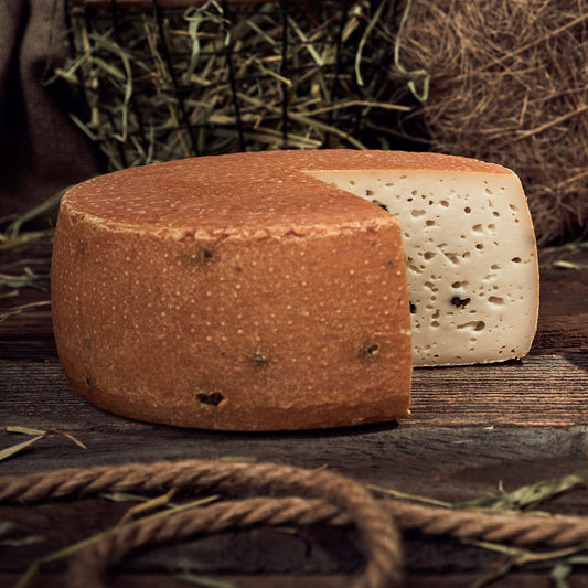PFEFFERKÄSE, Schnittkäse aus 100% Ziegenrohmilch mit grünem Pfeffer, ca. 300g