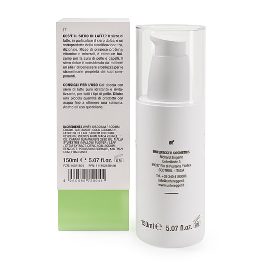 Gel doccia rinfrescante al siero di latte per pelli sensibili e secche, 150 ml