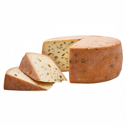PFEFFERKÄSE, Schnittkäse aus 100% Ziegenrohmilch mit grünem Pfeffer, ca. 300g