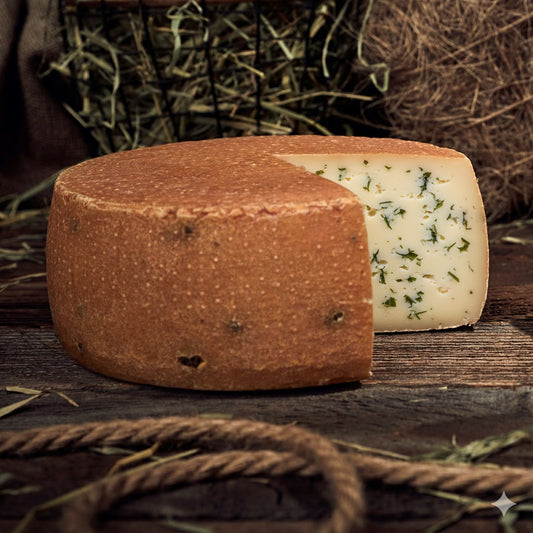 PFEFFERKÄSE, Schnittkäse aus 100% Ziegenrohmilch mit grünem Pfeffer, ca. 300g